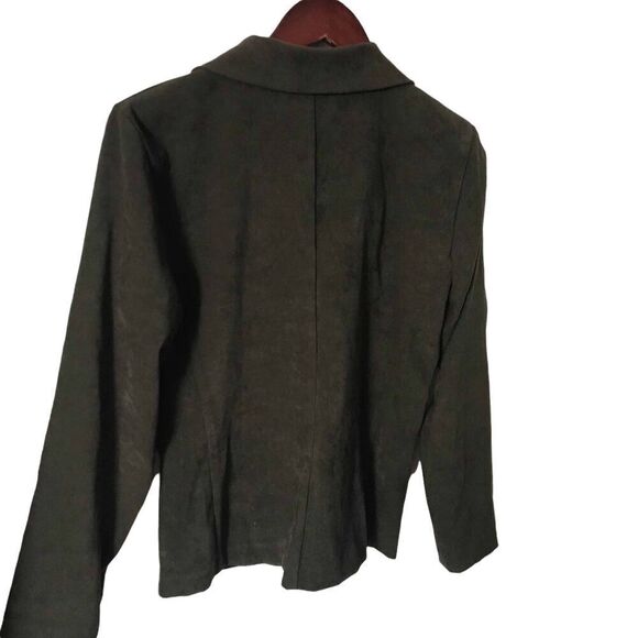 Vintage Maren Olive Green Full Zip Jacket Size 6 Petite Gatsby Old Money - Picture 3 of 5